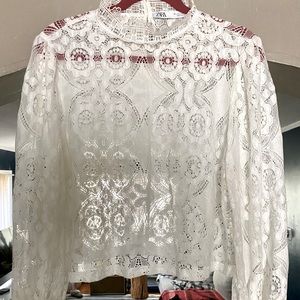 Zara Womens Lace Blouse